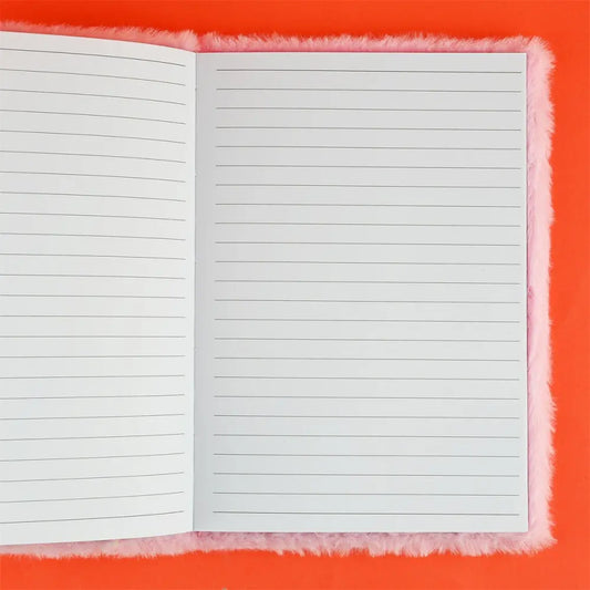 Plysbetrukket notesbog - Enhjørning