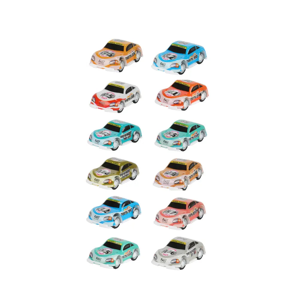 Turbo Racer - Miniaturebiler 12 stk