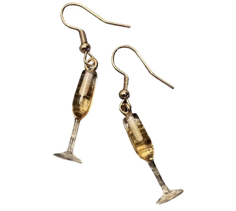 Øreringe - Glas med bobler