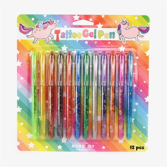 Tatoveringsgelpenne 12 stk
