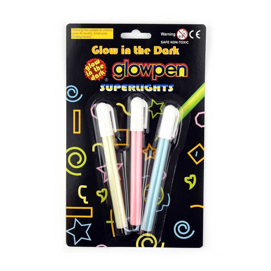 Glow in the dark penne 3 stk