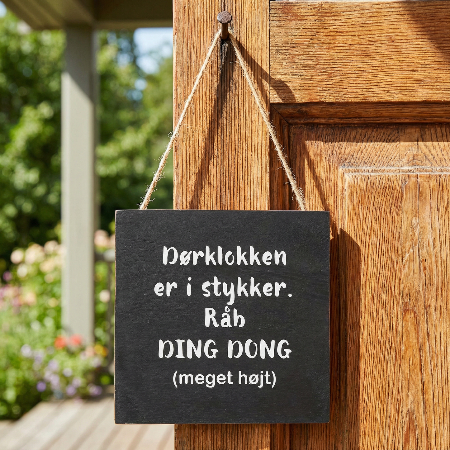 Hængende tavle - Dørklokken er i stykker