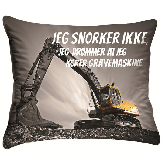 Pudebetræk - Drømmen om en gravemaskine