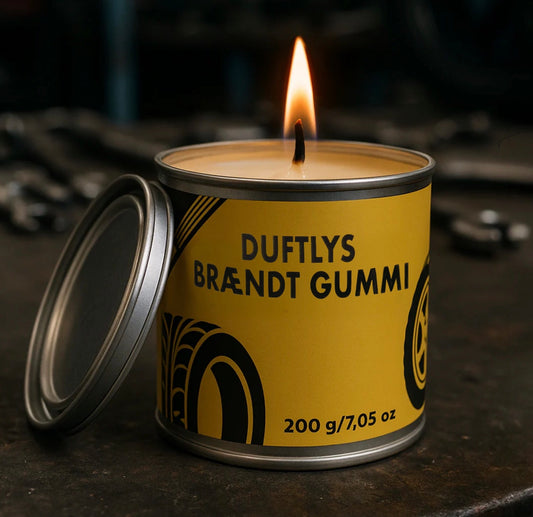 Duftlys - Brændt Gummi